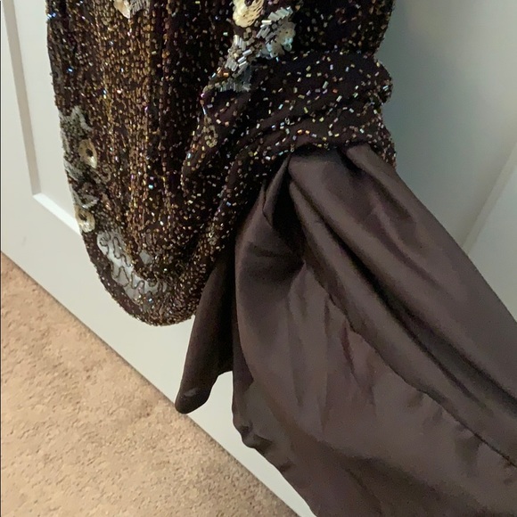 Black tie long beaded - Picture 4 of 6